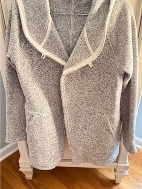 The North Face Light Gray Sherpa-Lined Jacket